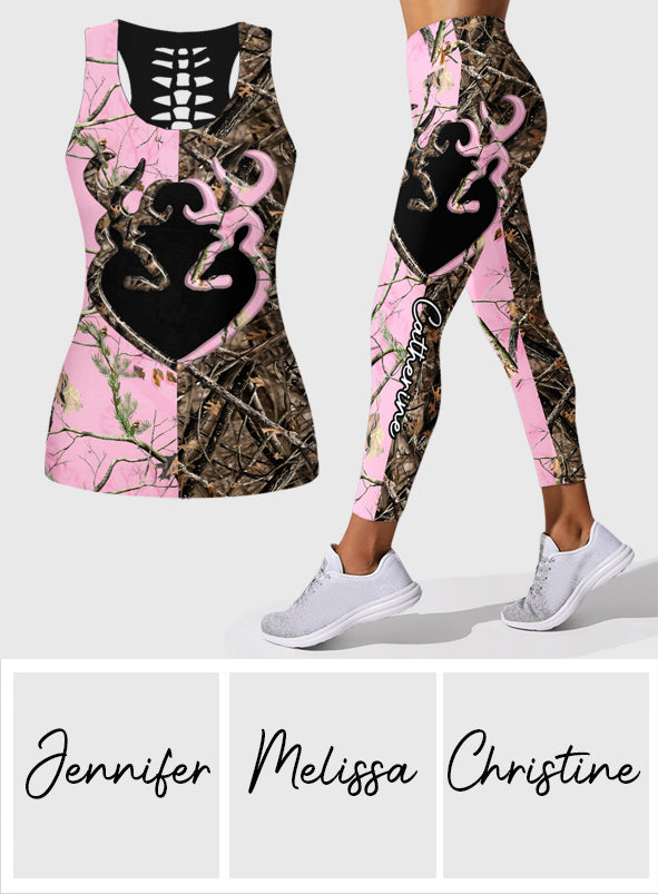 Country Girl - Personalized Hunting Hollow Tank Top and Leggings
