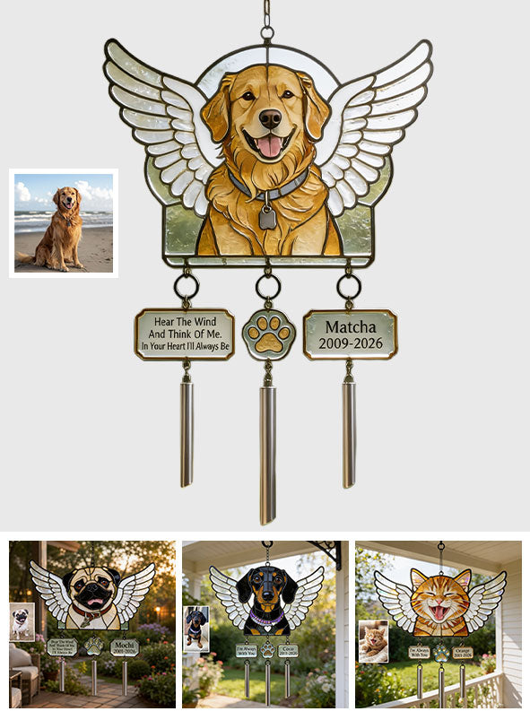 Hear The Wind - Personalized Dog Wind Chime With Charm