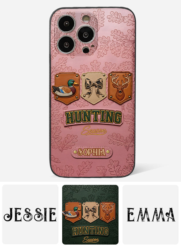 Hunting Season - Personalized Hunting Leather Phone Case