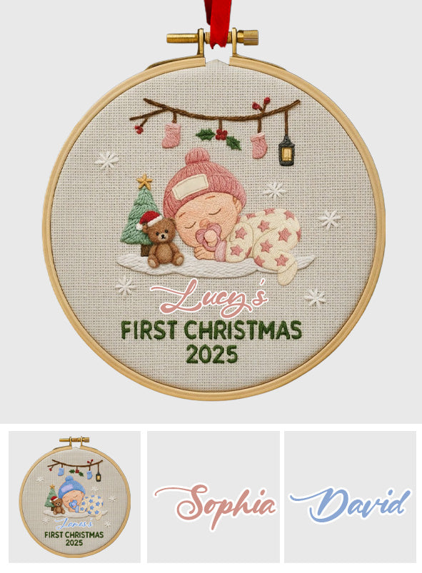 Baby 1st Christmas - Personalized Newborn Ornament