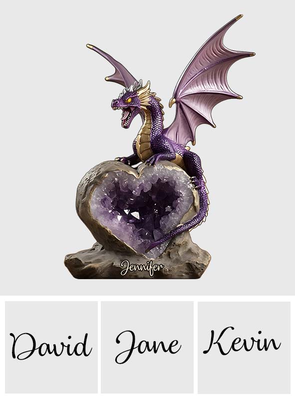 Amethyst Style Dragon - Personalized Dragon Custom Shaped Acrylic Plaque