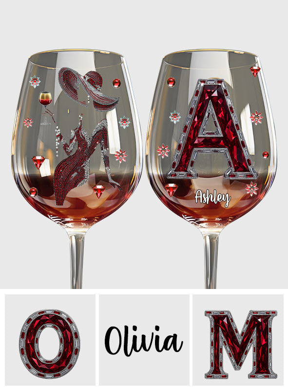 Love Wine - Personalized Wine Wine Glass With Long Stem