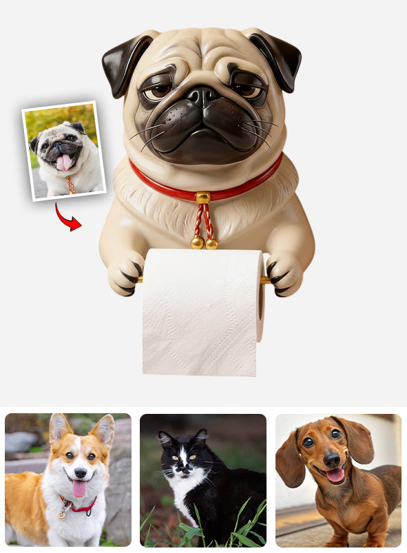 Custom From Any Photo - Personalized Dog Toilet Paper Holder