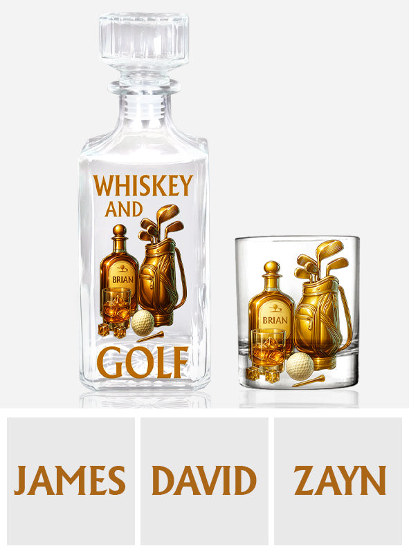 Whiskey & Golf - Personalized Golf Whiskey Glass