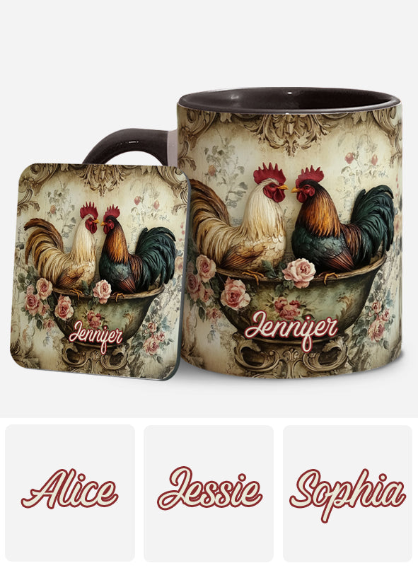 Love Rooster - Personalized Farmer Accent Mug