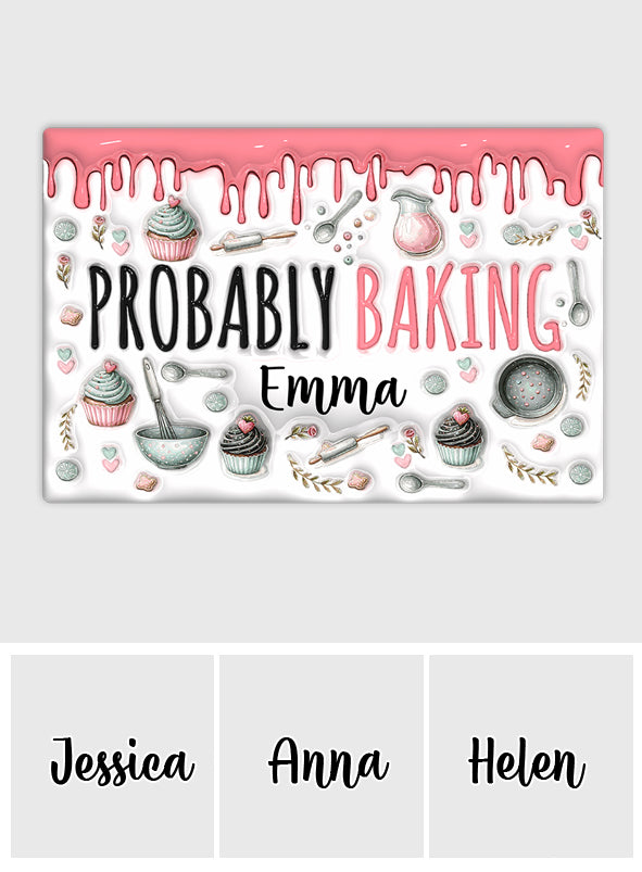 Probably Baking - Personalized Baking Doormat