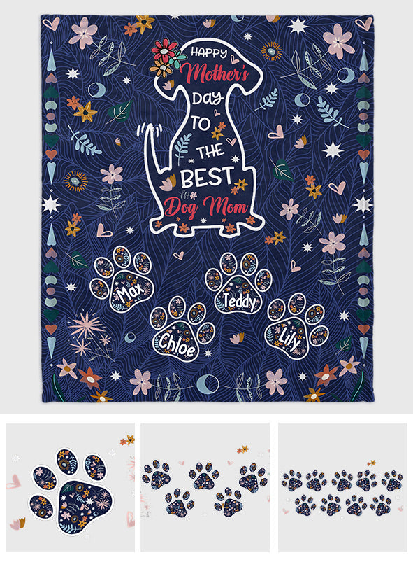 Happy Mother's Day To The Best Dog Mom - Personalized Dog Blanket