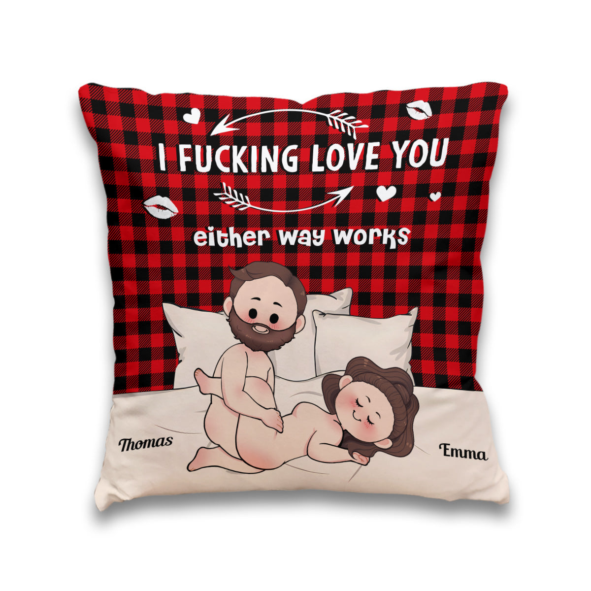 I Love You - Personalized Couple Throw Pillow