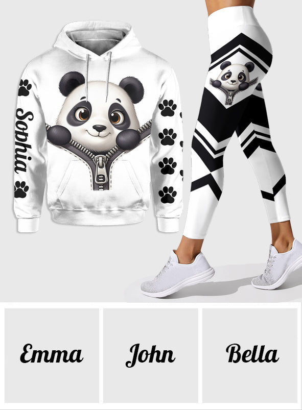 Cute Panda - Personalized Panda Lover Hoodie and Leggings