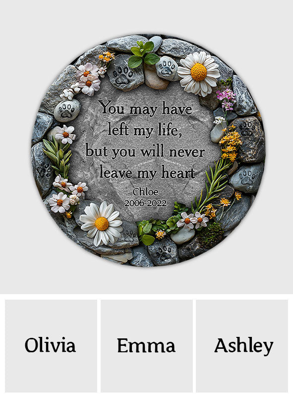 You May Have Left - Personalized Dog Round Shaped Stone