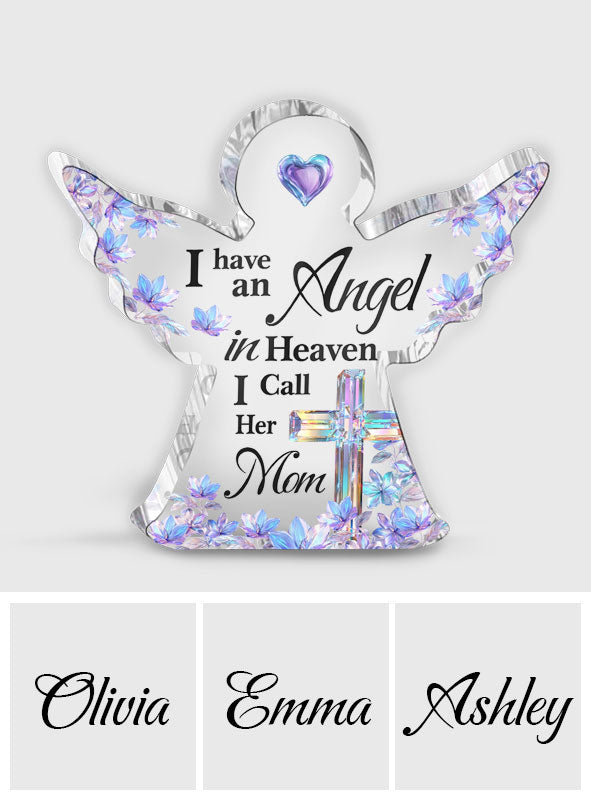 Angel In Heaven - Personalized Memorial Custom Shaped Acrylic Plaque