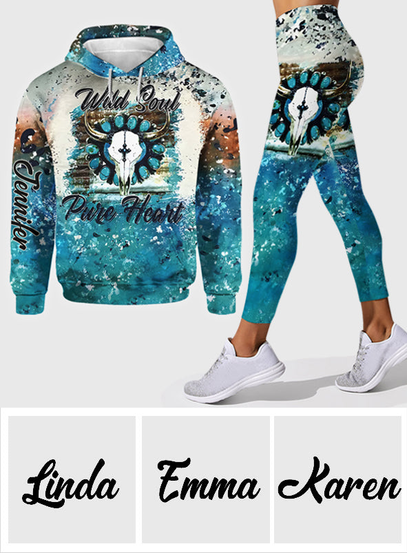 Wild Soul Pure Heart - Personalized Western Outfit Hoodie and Leggings