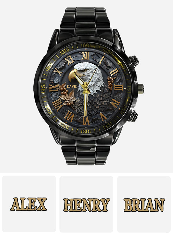 Strong Bald Eagle - Personalized Hand Watch