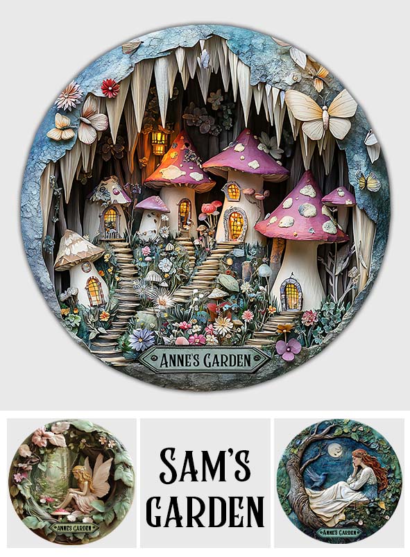 Fairy Garden - Personalized Gardening Round Shaped Stone