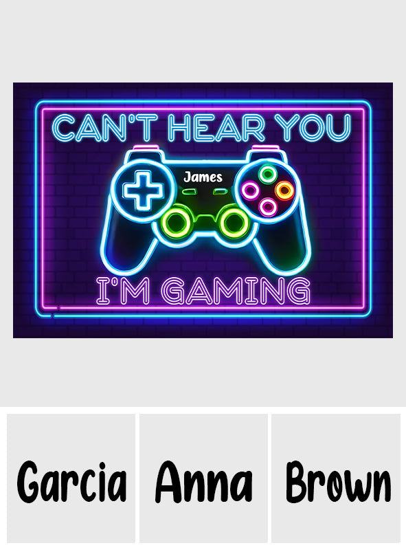 Can't Hear You - Personalized Video Game Doormat