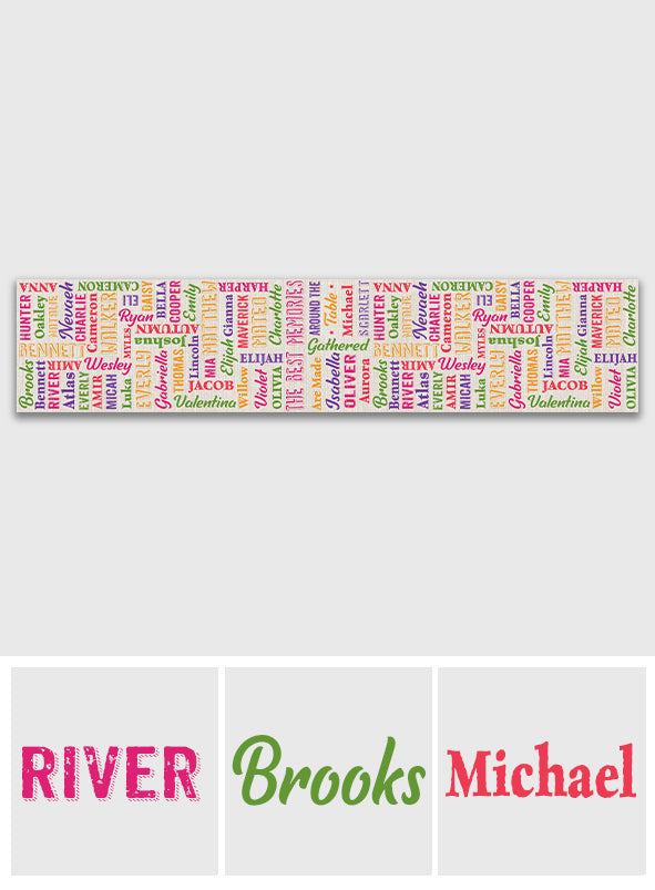 Around The Table - Personalized Family Table Runner