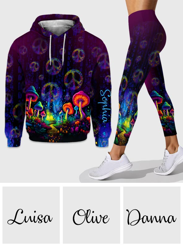 Awesome Mushroom - Personalized Hippie Hoodie and Leggings