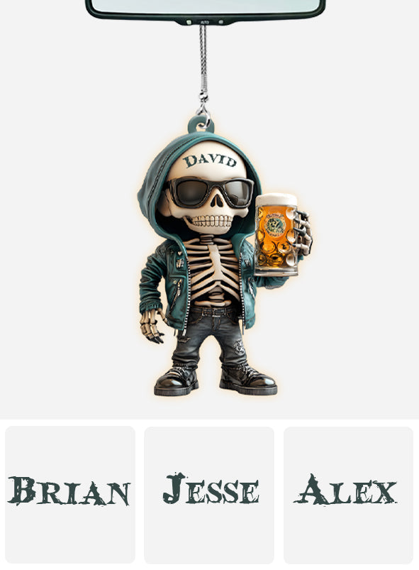 Cool Guys Drink Beer - Personalized Beer Car Ornament