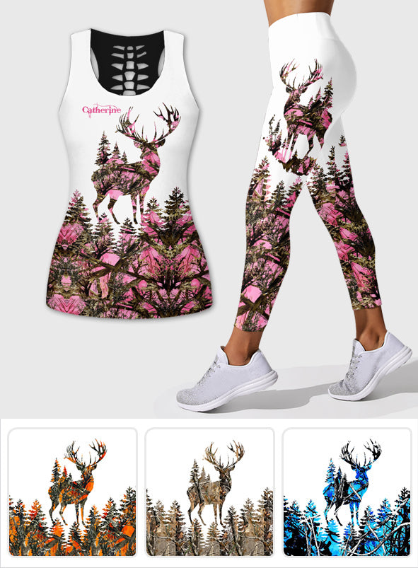 Country Girl - Personalized Hunting Hollow Tank Top and Leggings