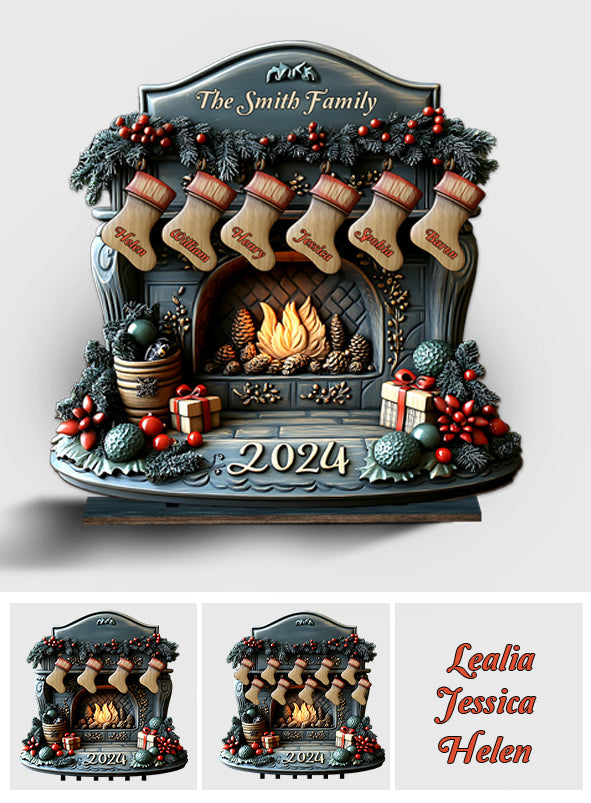 Hanging Stocking - Personalized Family 1 Layered Big Freestanding