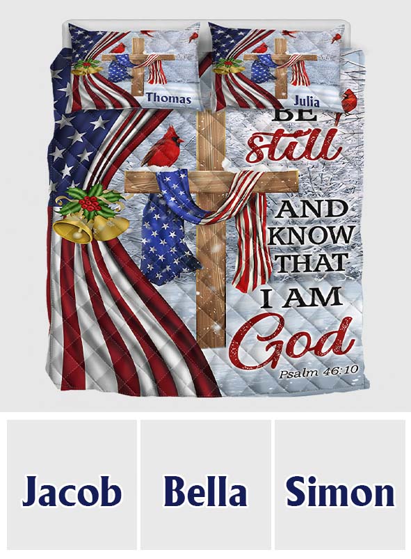 Be Still - Personalized Christian Quilt Set