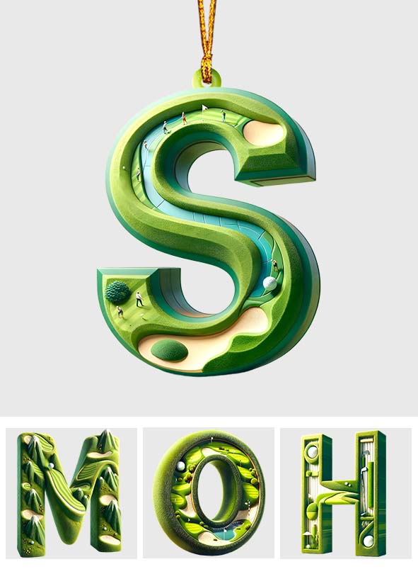 Golf Letter - Personalized Golf Ornament