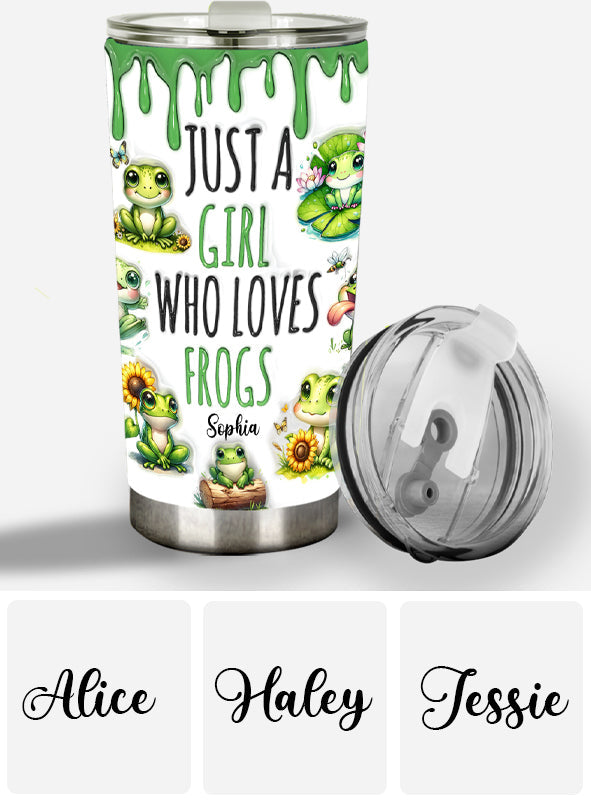 Just A Girl Who Loves Frogs - Personalized Frog Tumbler