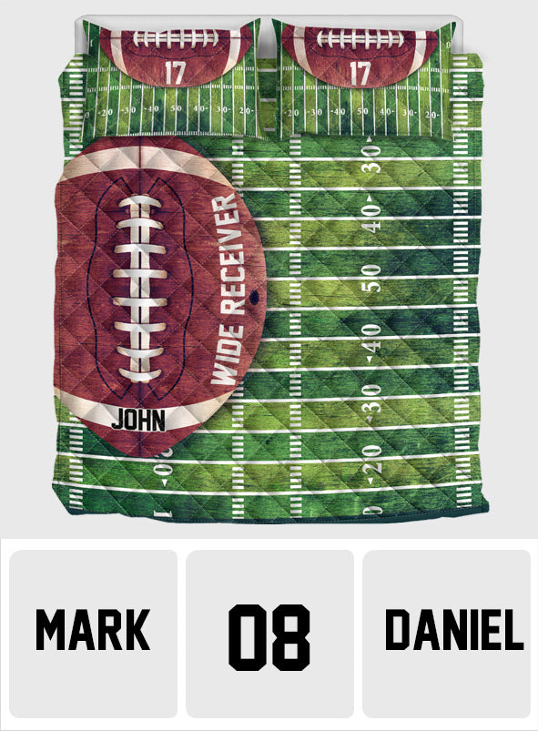 Touchdown - Personalized Football Quilt Set