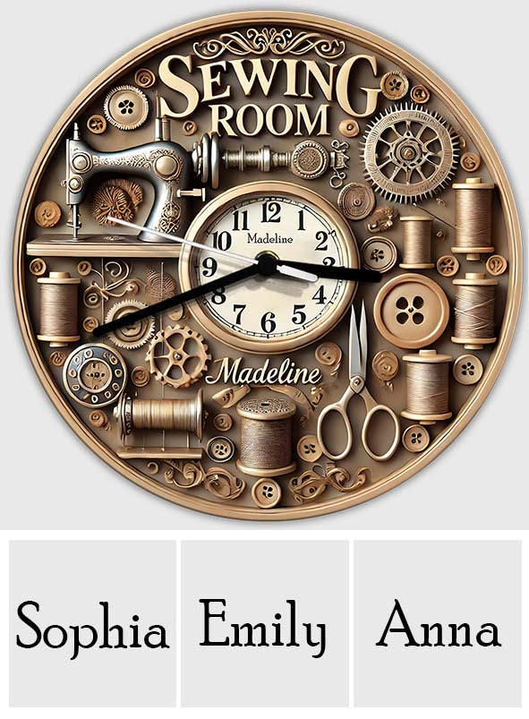 Sewing O'clock - Personalized Sewing Wall Clock