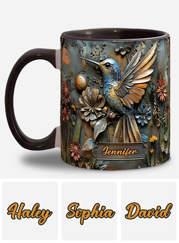 Stunning Hummingbird - Personalized Hummingbird Accent Mug