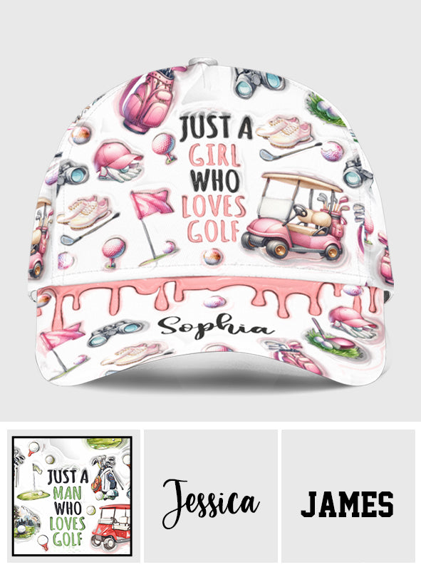 Just A Girl Who Loves Golf - Personalized Golf Classic Cap