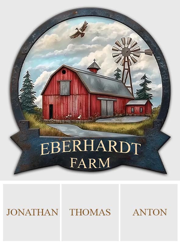 Farm House Decoration - Personalized Farmer Cut Metal Sign