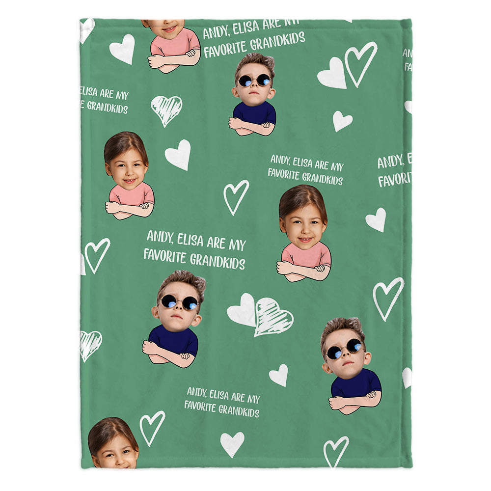 My Favorite GrandKid - Gift for grandma, grandpa - Personalized Blanket