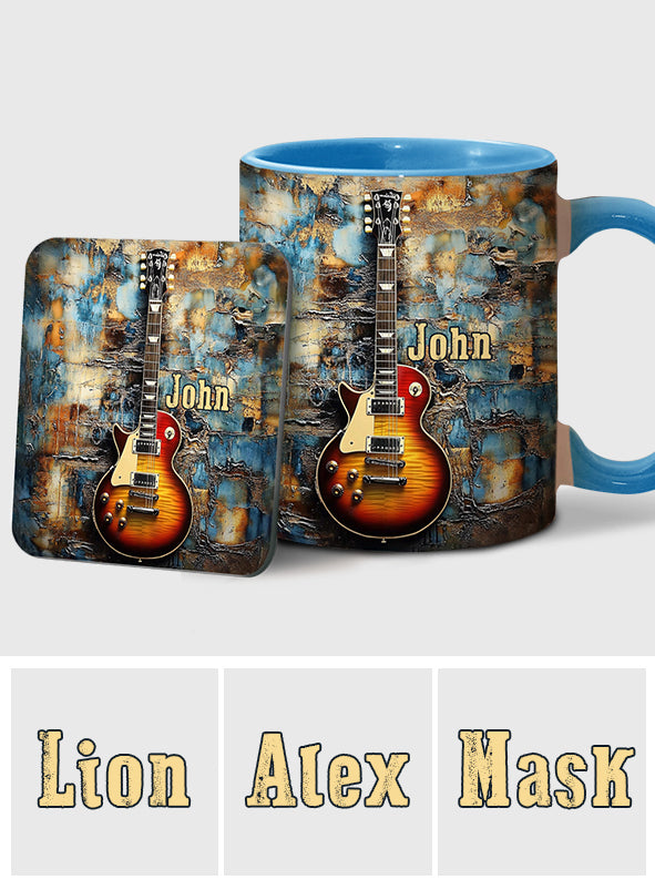 Vintage Electric Guitar - Personalized Guitar Accent Mug
