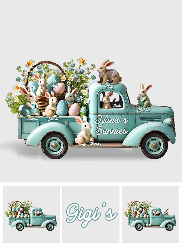 Mama/ Nana's ... Bunnies - Personalized Grandma Custom Shaped Acrylic Plaque