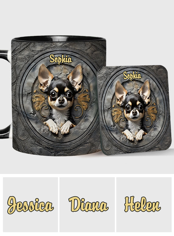 Adorable Chihuahua - Personalized Chihuahua Accent Mug