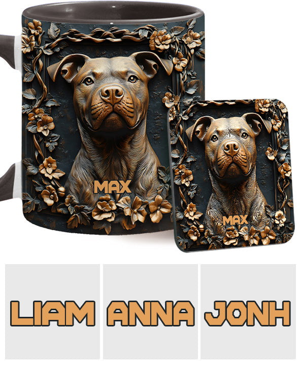 Strong Pitbull - Personalized Dog Accent Mug