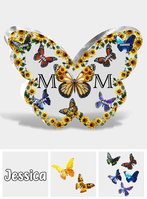 Butterfly Mother - Personalized Mother Custom Shaped Acrylic Plaque