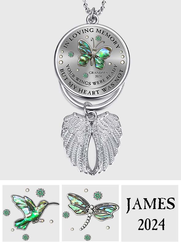 Your Wings Were Ready But My Heart Was Not - Personalized Memorial Wings Ornament