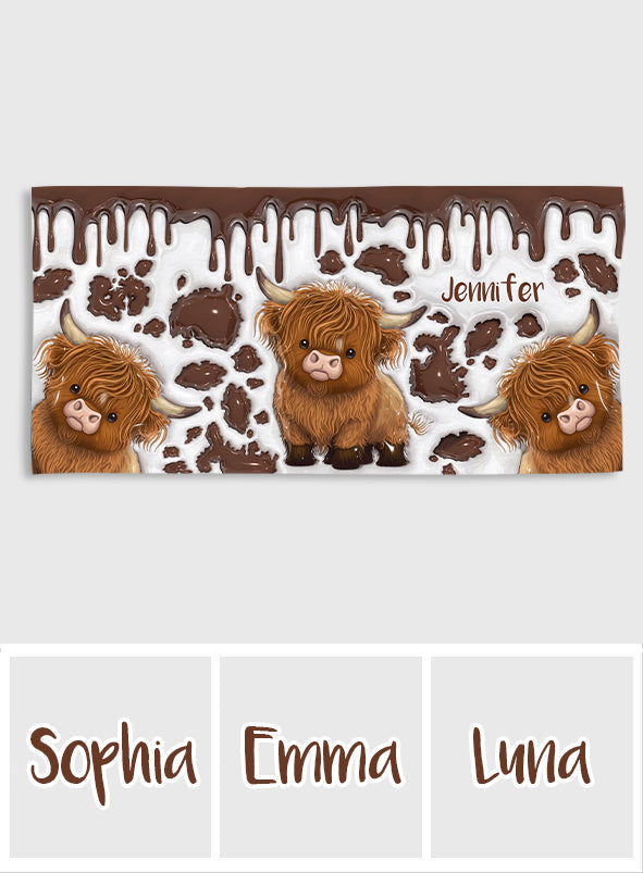 Just A Girl Who Loves Highland Cow - Personalized Highland Cow Quick-dry Beach Towel/ Bath Towel