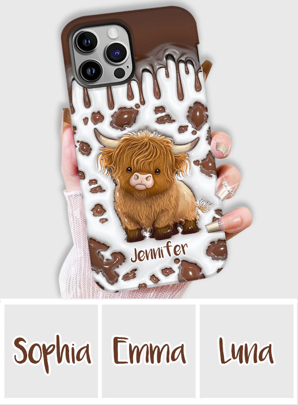 Just A Girl Who Loves Highland Cow - Personalized Full Print Phone Case