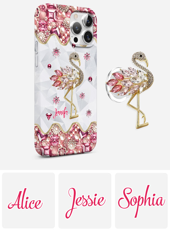 Just A Girl Who Loves Flamingos - Personalized Flamingo Full Print Phone Case