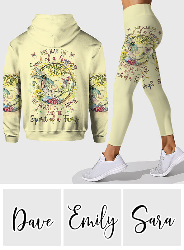 Spirit Of A Fairy Dragonfly - Personalized Hippie Hoodie and Leggings