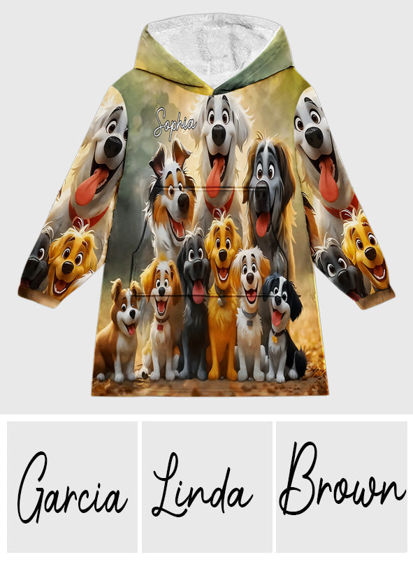 Just A Girl Who Loves Dogs - Personalized Dog Blanket Hoodie