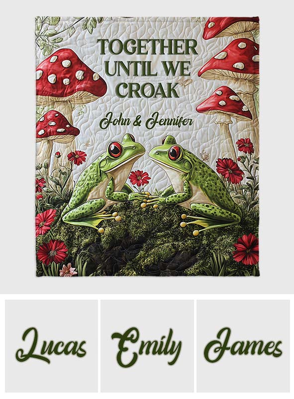 Together Until We Croak - Personalized Frog Blanket