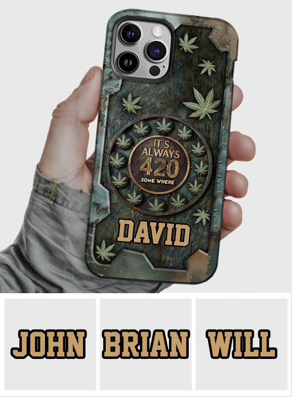 It's Always 420 - Personalized Weed Full Print Phone Case