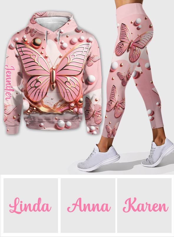Love Butterflies - Personalized Butterfly Hoodie and Leggings