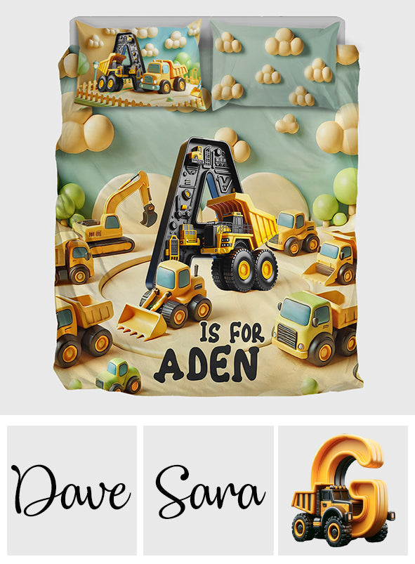 Construction Kid Comnpany - Personalized Kid Bedding Set