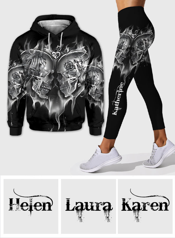 Love Skulls - Personalized Skull Hoodie and Leggings