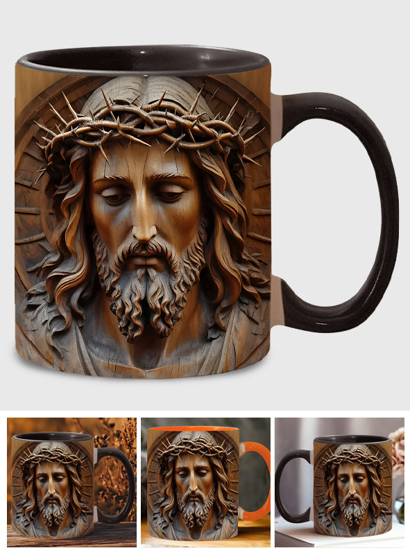 Vintage Jesus Art - Personalized Christian Accent Mug
